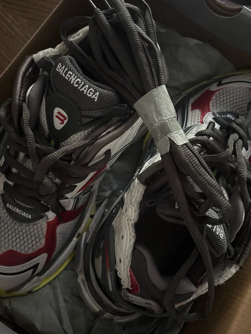Balenciaga Triple S Sneaker — White, Black & Red